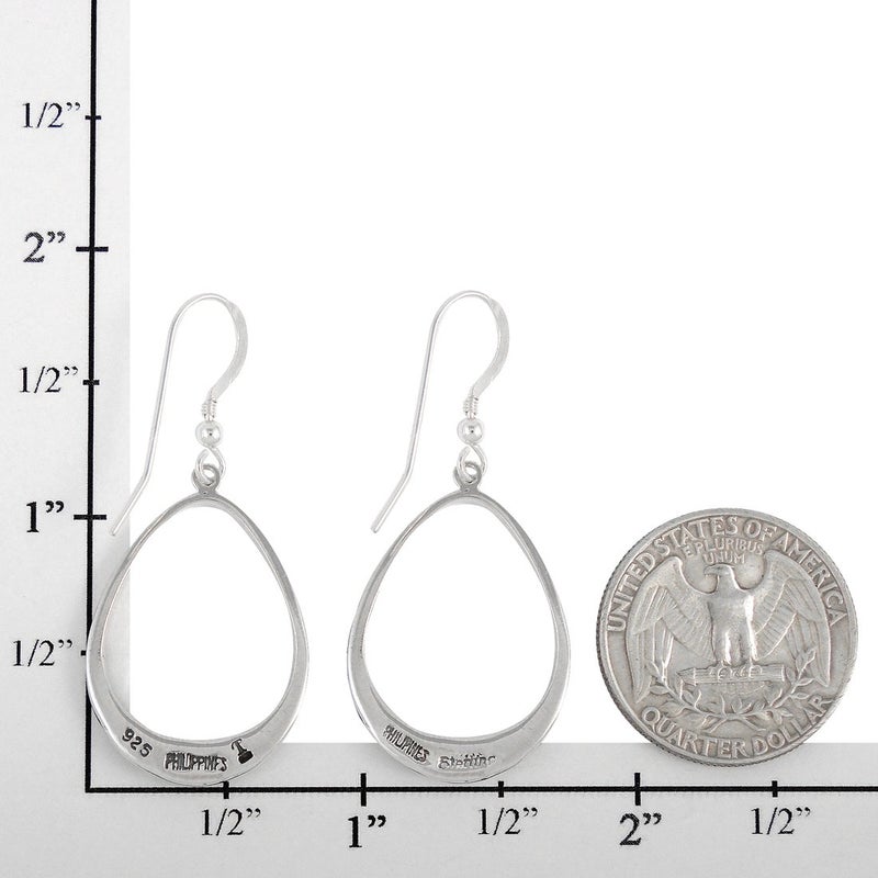Turquoise Network 925 Sterling Silver Earrings Genuine Gemstones & Gemstones Pear-Shape Drop Dangles (Turquoise) - Image 4